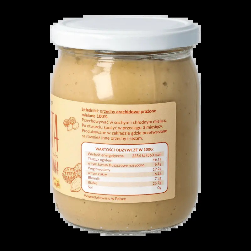 Pasta orzechowa crunchy z kawałkami orzechów 500g Krukam