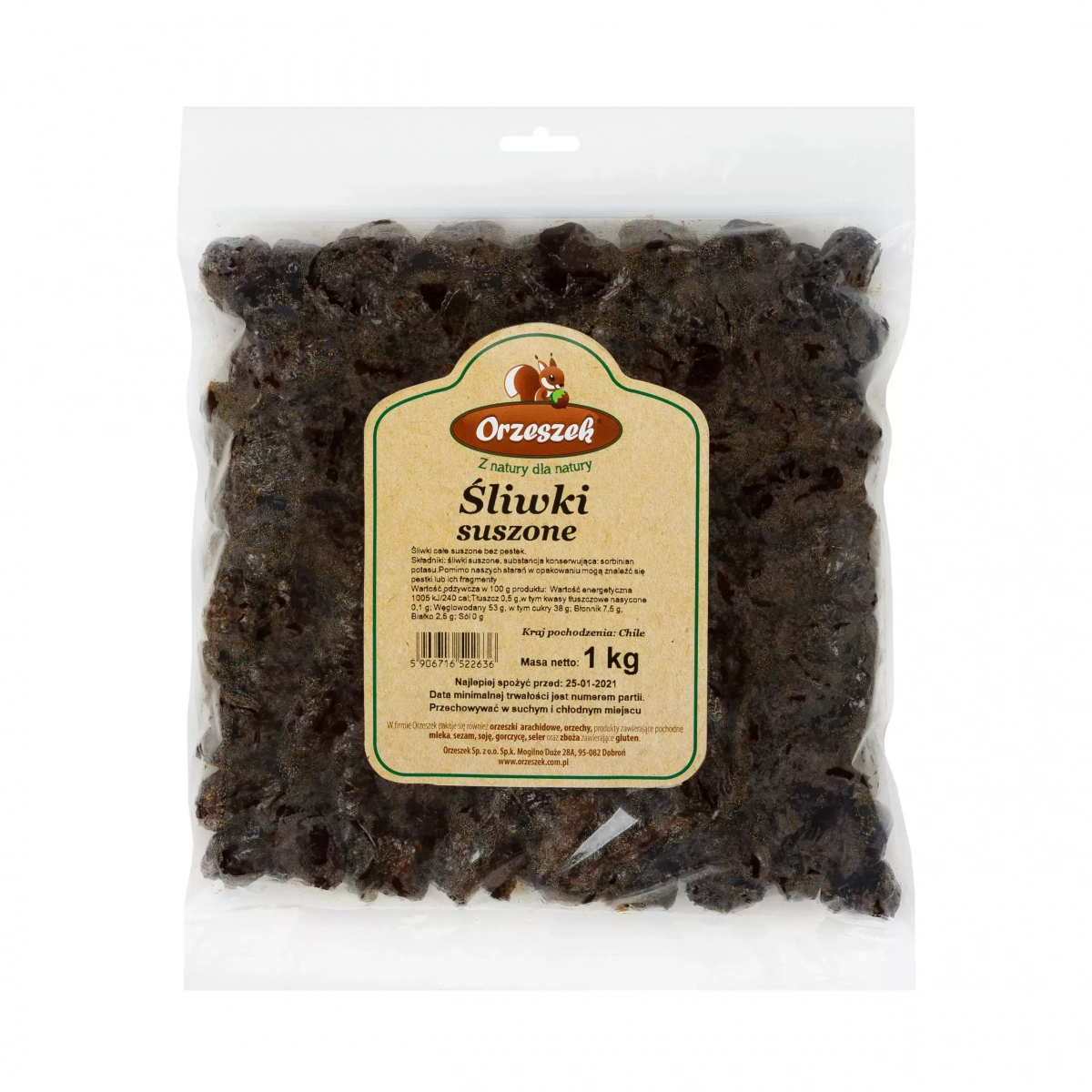 Śliwki suszone Orzeszek - 250 g