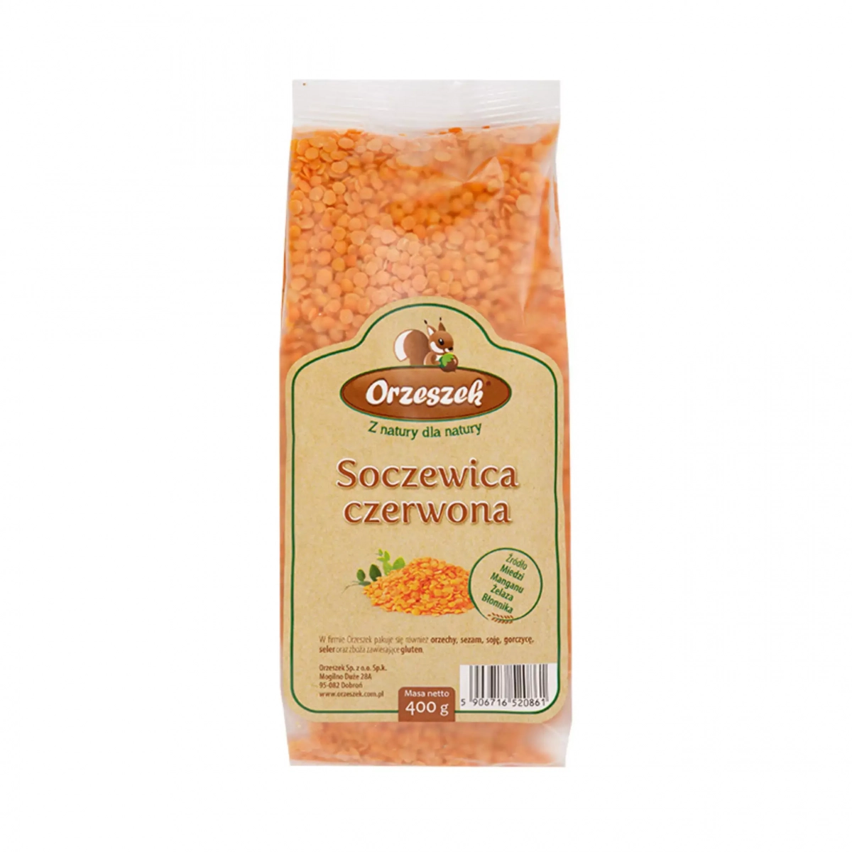 Soczewica czerwona Orzeszek - 400 g
