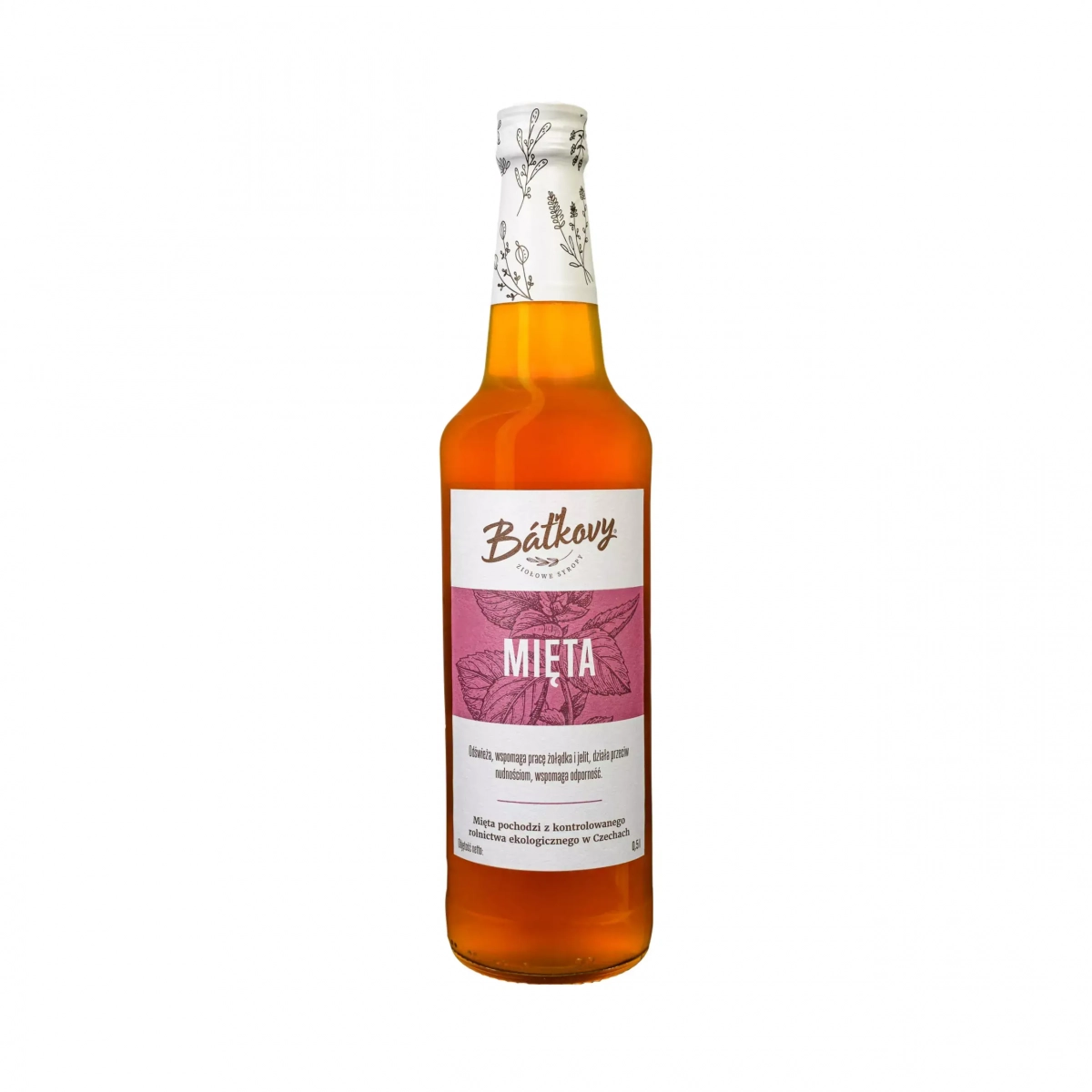 Syrop z mięty 500 ml Batkovy