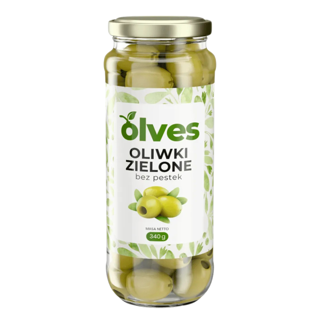 Oliwki zielone bez pestek w słoiku 160g Olves