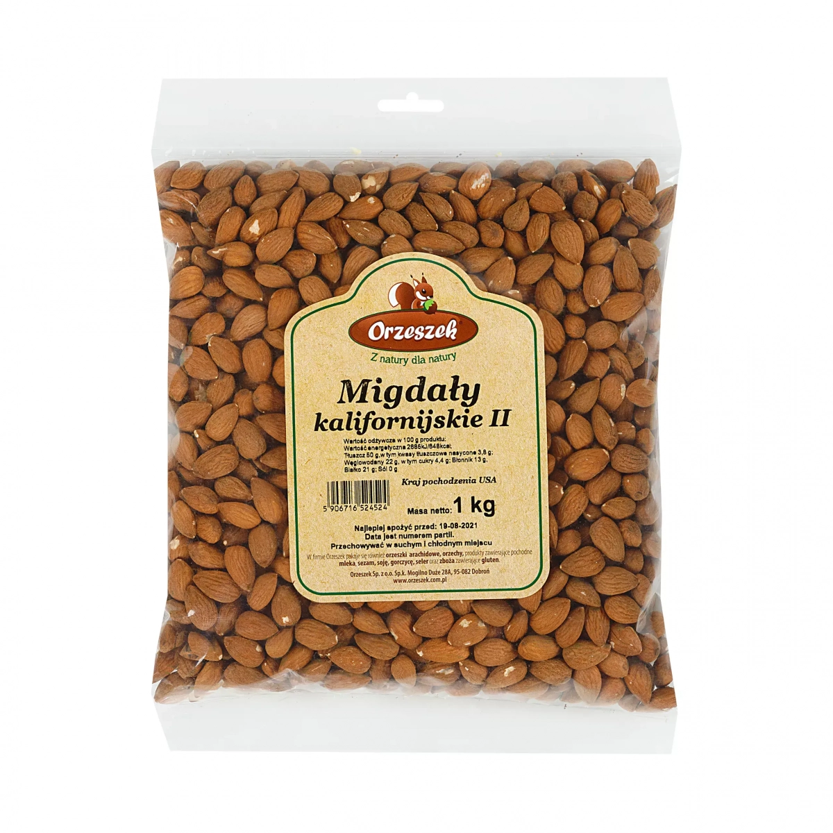 Migdały kalifornijskie Orzeszek - 90 g