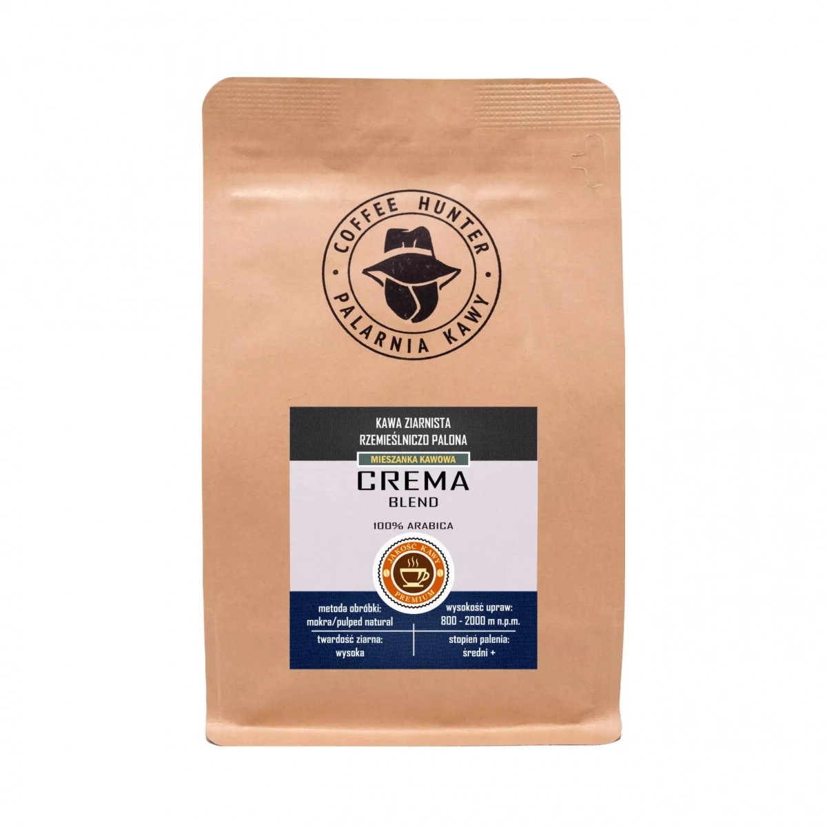 Kawa ziarnista CREMA BLEND 100 % ARABICA Coffe Hunter - 250 g