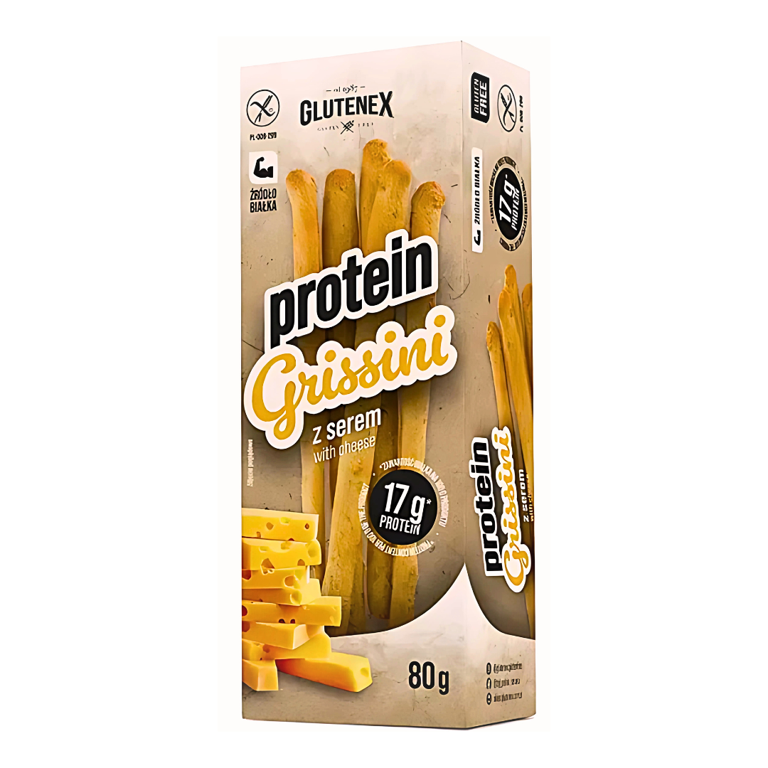 Protein Grissini paluchy gryczane z serem 80g Glutenex