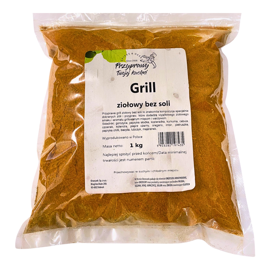 Grill ziołowy bez soli 1 kg Przyprawy Twojej kuchni