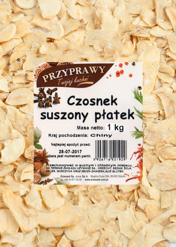 Czosnek suszony - płatek Przyprawy Twojej kuchni - 25 g