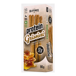 Protein Grissini paluchy gryczane z miodem i sezamem 80g Glutenex