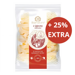 Makaron wałkowany 2-jajeczny pappardelle ( gniazda ) 400g+ 100g GRATIS Bartolini