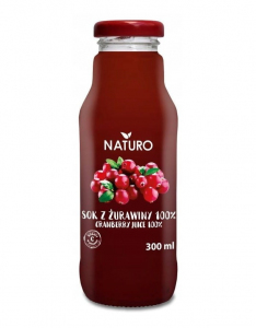 Sok z Żurawiny 100% 300ml Naturo