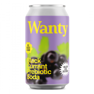Woda o smaku czarnej porzeczki z prebiotykiem Wanty 0,33l Napój Forever Young FYK