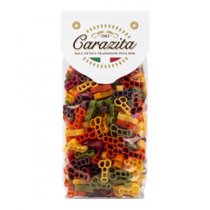 Włoski kolorowy makaron Wisienki 6 smaków 250g Carazita